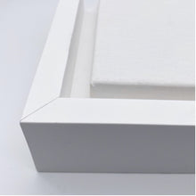 Load image into Gallery viewer, white timber float frame.
