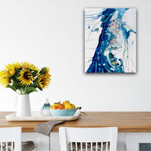 Load image into Gallery viewer, Insitu view of Changing Tide on a white dining room wall.
